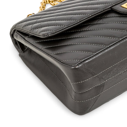 Chanel Classic Flap Calfskin Black Shoulder Bag Style 18