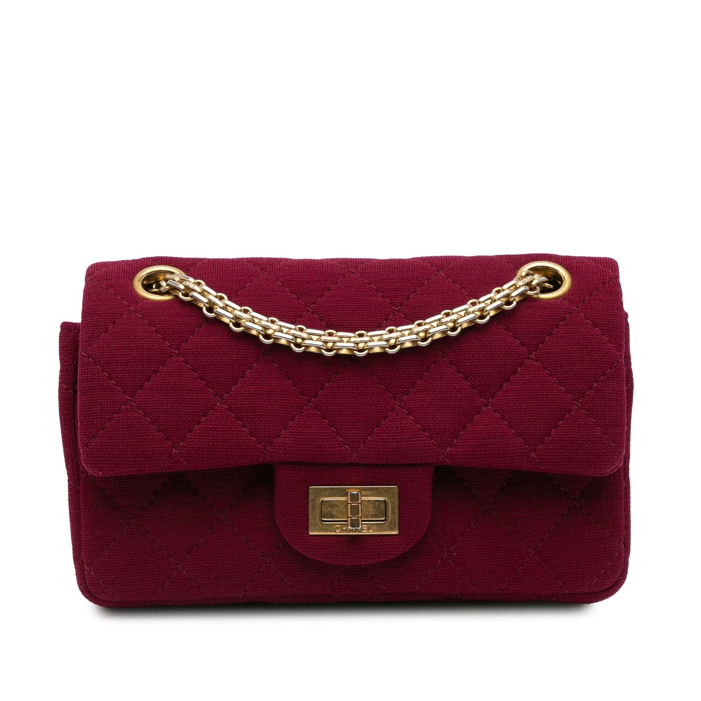 Chanel 2 55 Reissue Mini Quilted Jersey Double Flap
