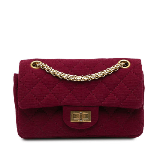 Chanel 2 55 Reissue Mini Quilted Jersey Double Flap