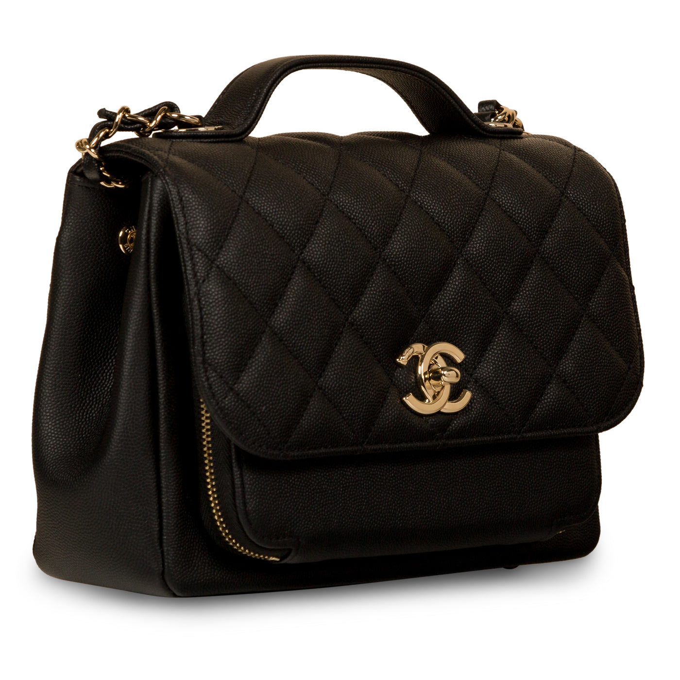 Chanel Timeless Caviar Black Shoulder Bag Caviar