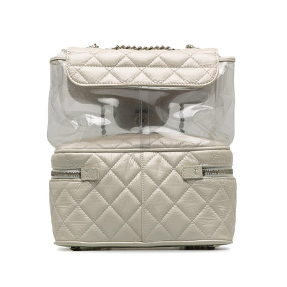 Chanel Gabrielle Lambskin White Shoulder Bag Style 3