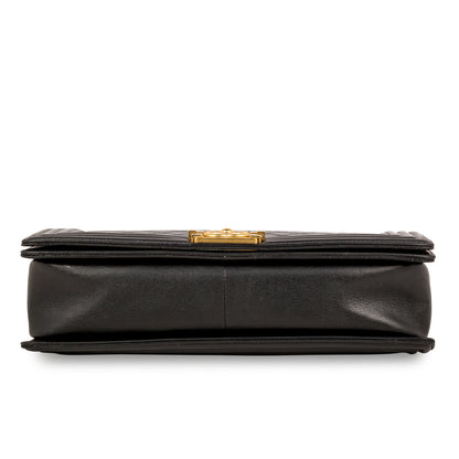 Chanel Boy Bag Lambskin Black Shoulder Bag Style 61