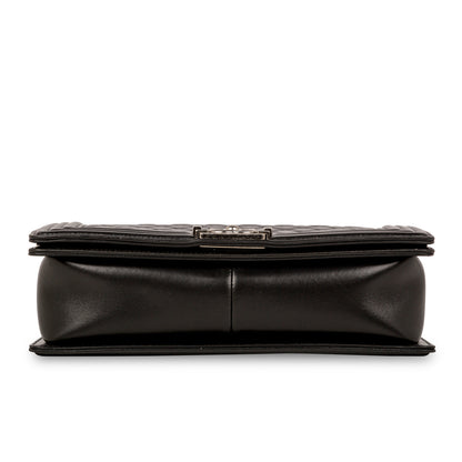 Chanel Boy Bag Lambskin Black Shoulder Bag Style 7