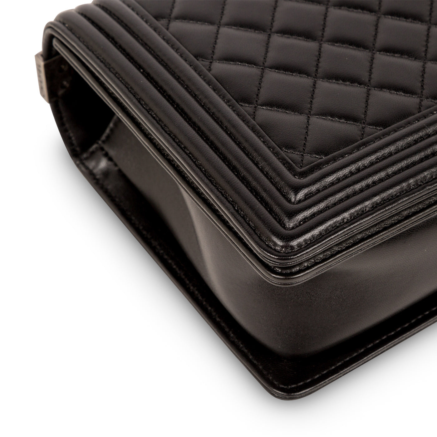 Chanel Boy Bag Lambskin Black Shoulder Bag Style 7