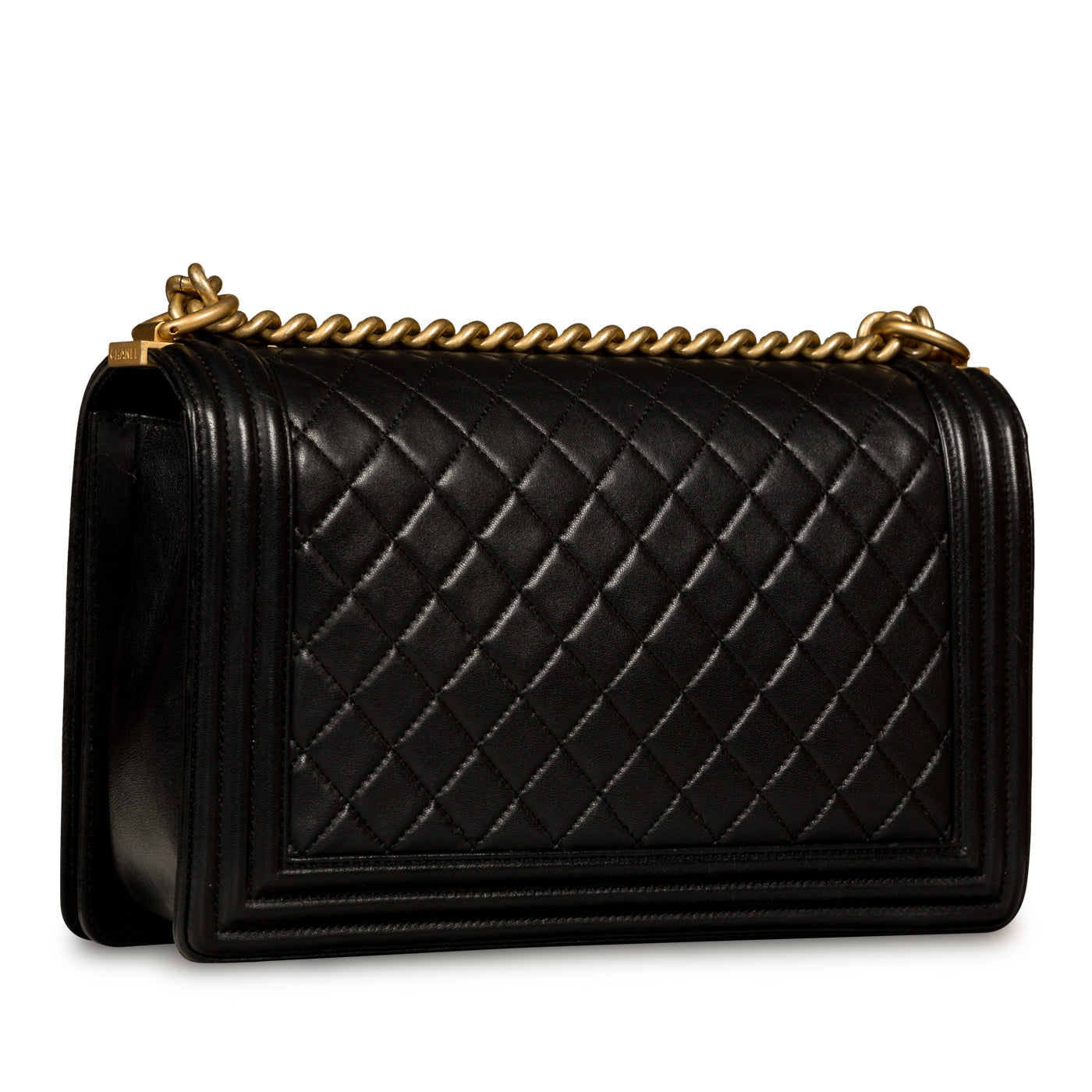 Chanel Boy Bag Lambskin Black Shoulder Bag Style 5