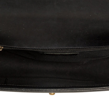 Chanel Boy Bag Lambskin Black Shoulder Bag Style 5