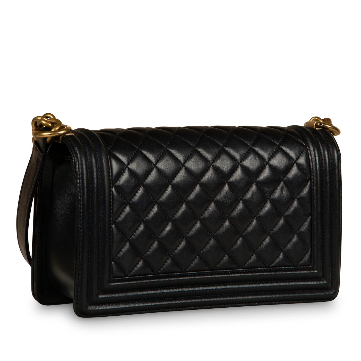 Chanel Classic Flap Lambskin Black Shoulder Bag Style 10
