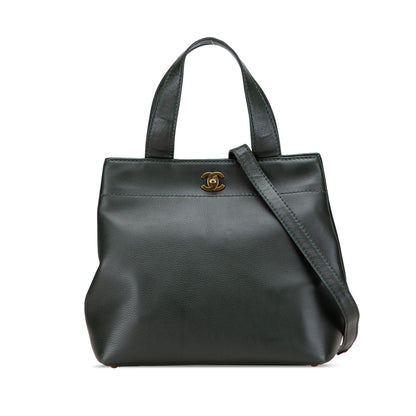Chanel Cc Calfskin Turnlock Tote