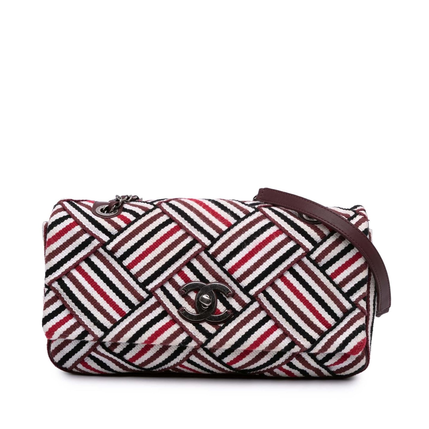 Chanel Gabrielle Canvas White Shoulder Bag