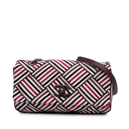 Chanel Gabrielle Canvas White Shoulder Bag