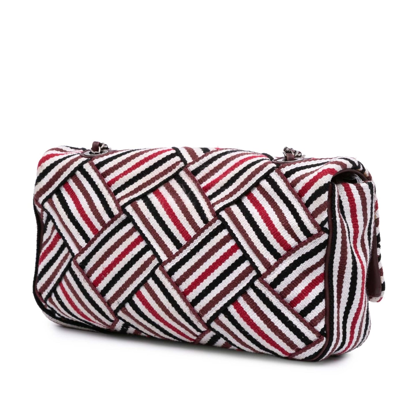 Chanel Gabrielle Canvas White Shoulder Bag