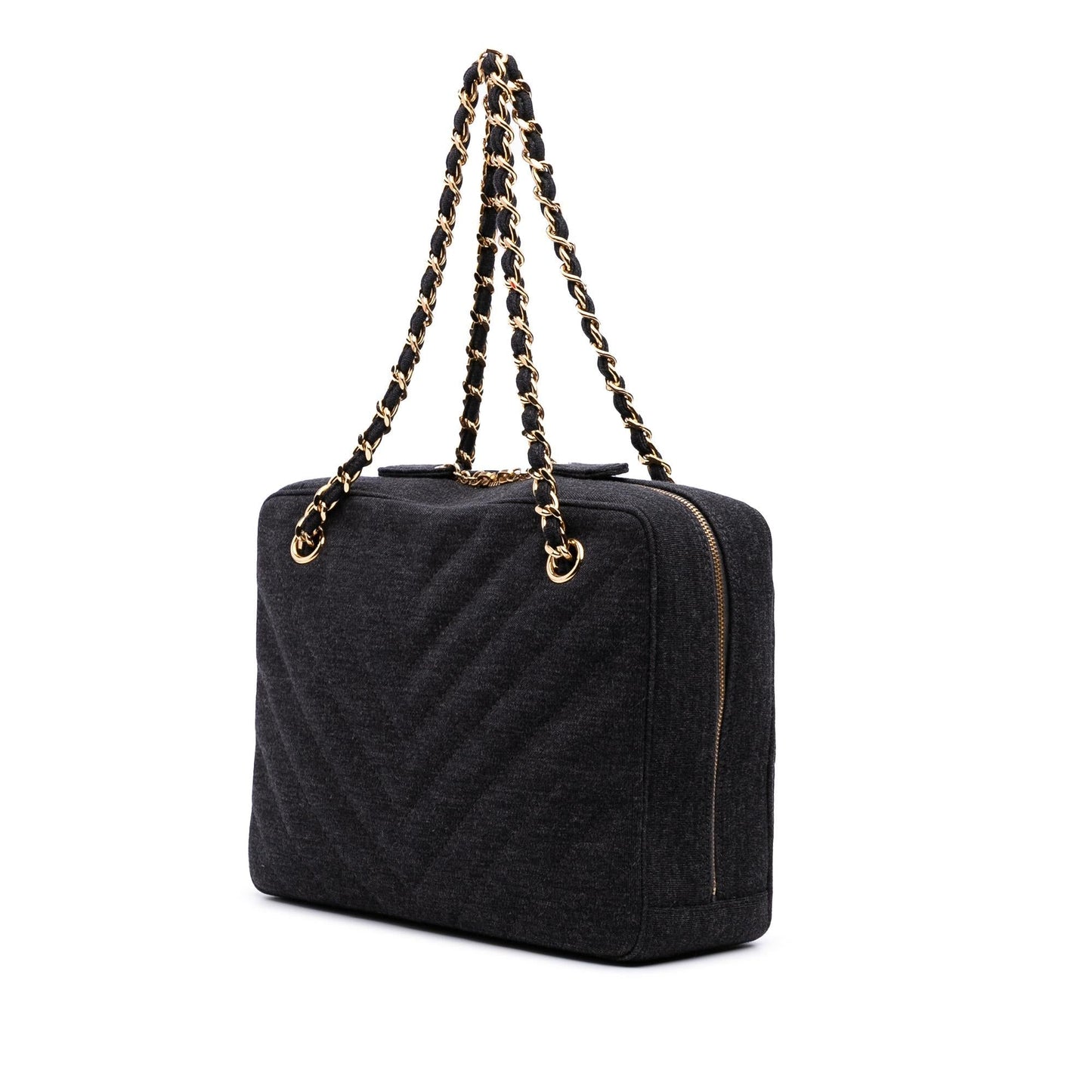 Chanel Cc Chevron Jersey Camera Bag