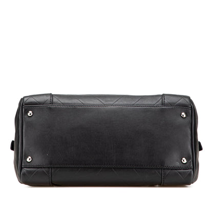 Chanel Cc Chevron Quilted Lambskin Boston