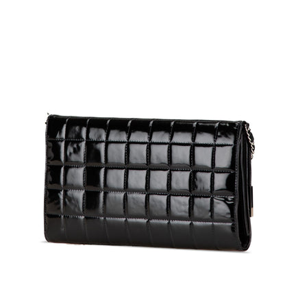 Chanel Cc Chocolate Bar Patent Clutch On Chain