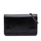 Chanel Cc Embossed Lambskin Wallet On Chain