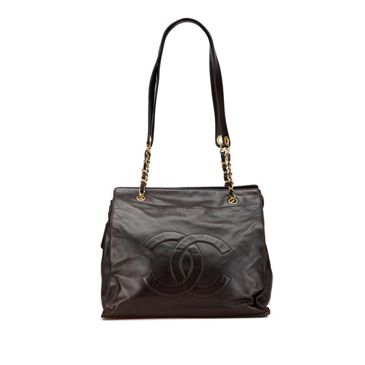 Chanel Gabrielle Lambskin Brown Tote Bag Lambskin