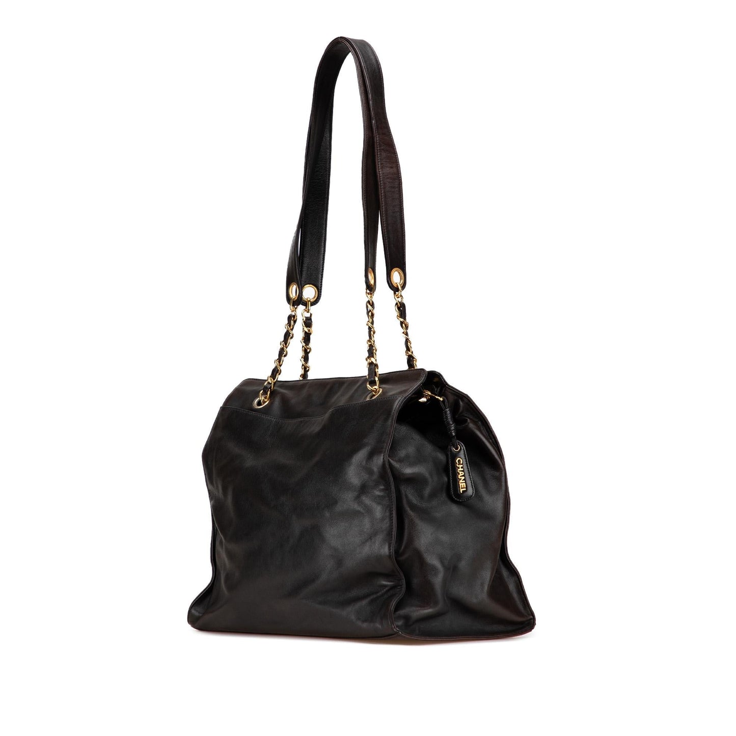Chanel Gabrielle Lambskin Brown Tote Bag Lambskin