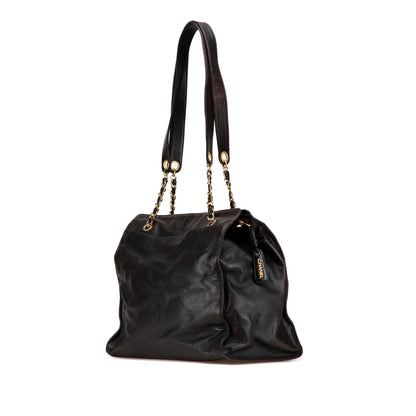 Chanel Gabrielle Lambskin Brown Tote Bag Lambskin
