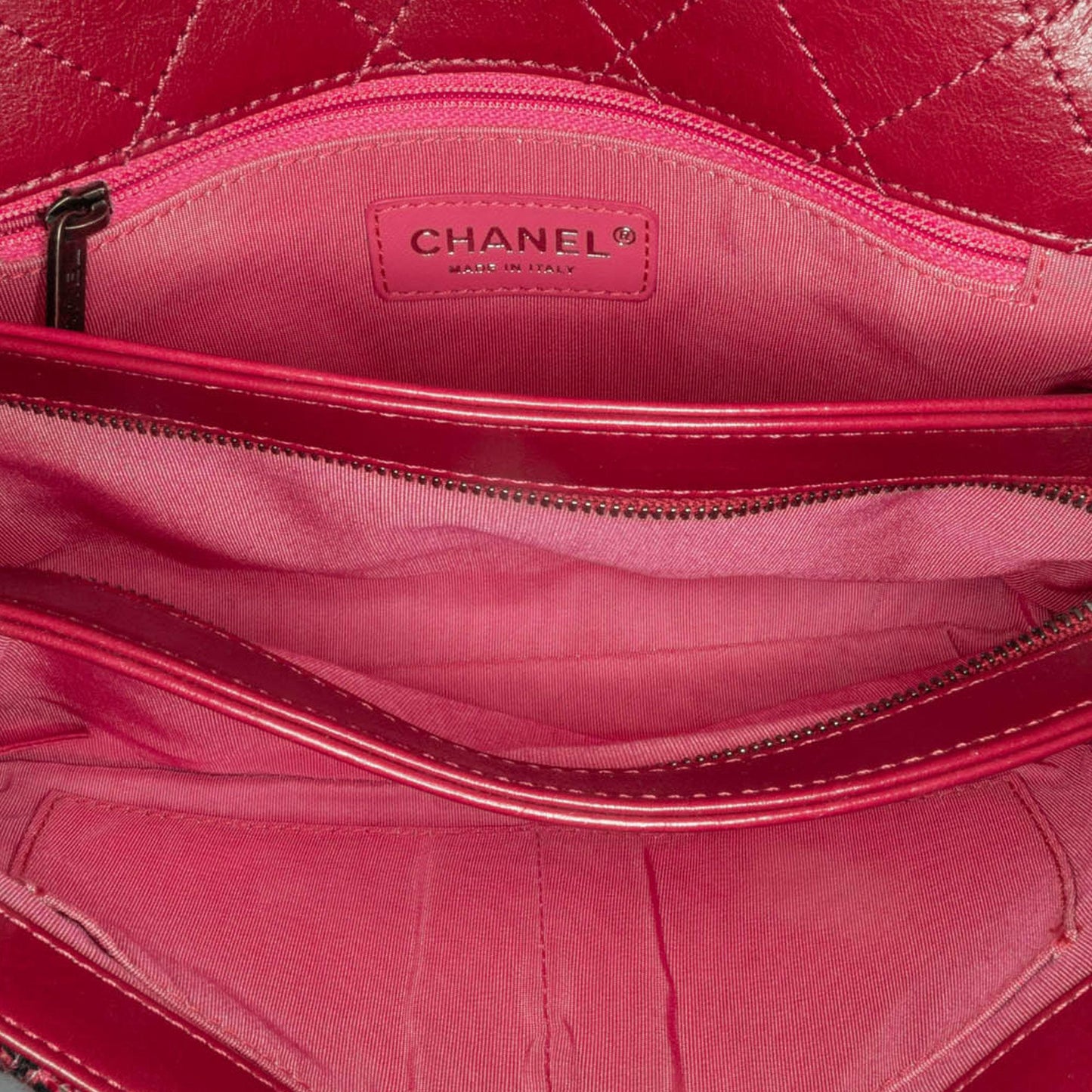 Chanel Cc Lambskin And Tweed Flap