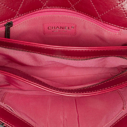 Chanel Cc Lambskin And Tweed Flap