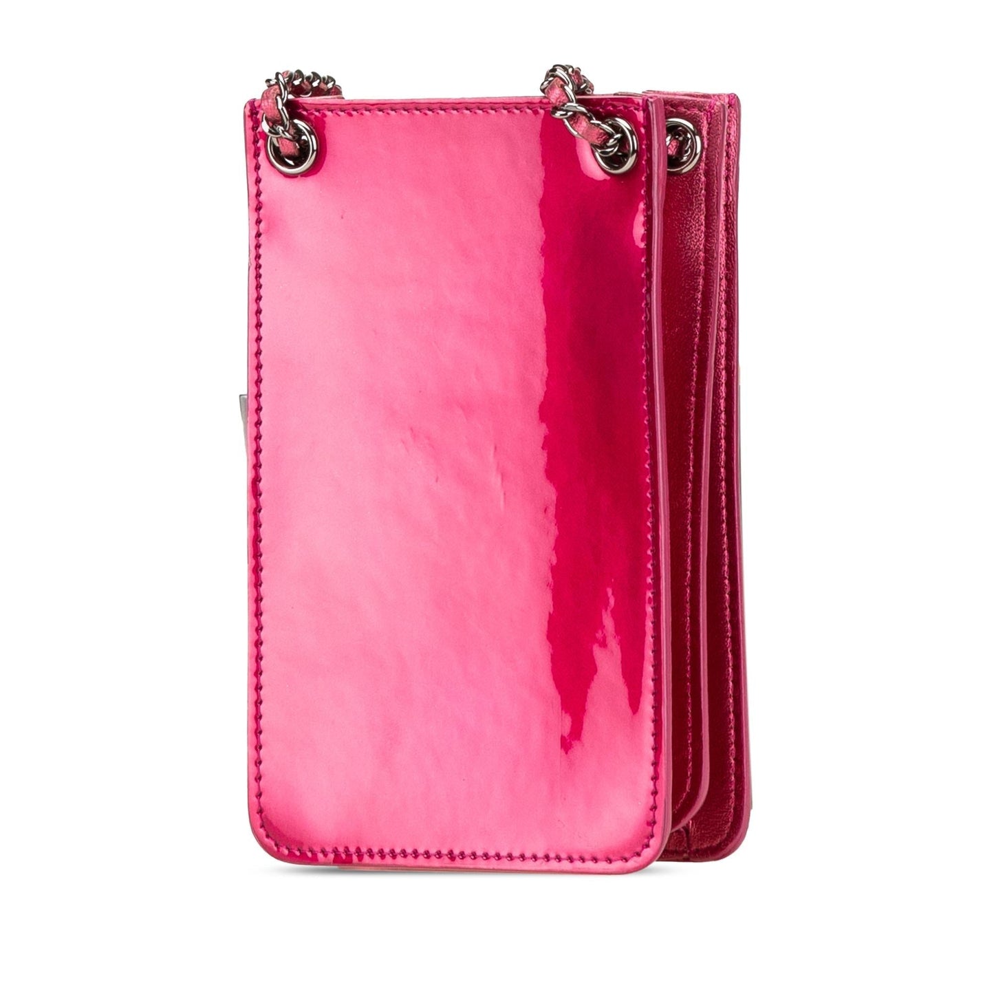 Chanel Cc Patent Phone Holder Crossbody