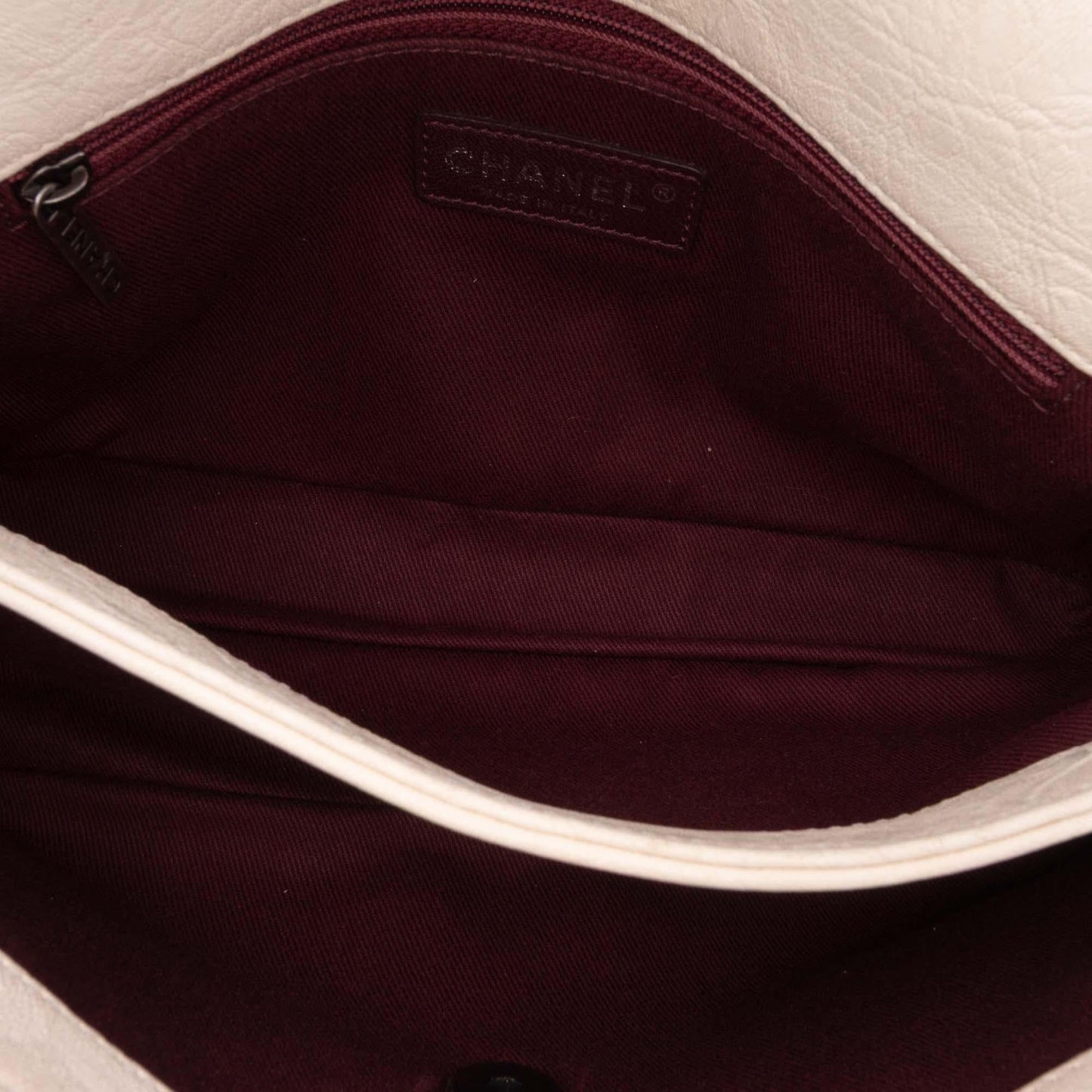 Chanel Cc Quilted Aged Calfskin Flap