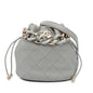 Chanel Cc Quilted Calfskin Resin Bi-Color Chain Bucket Bag
