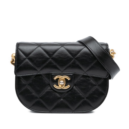 Chanel Gabrielle Calfskin Black Shoulder Bag Style 3