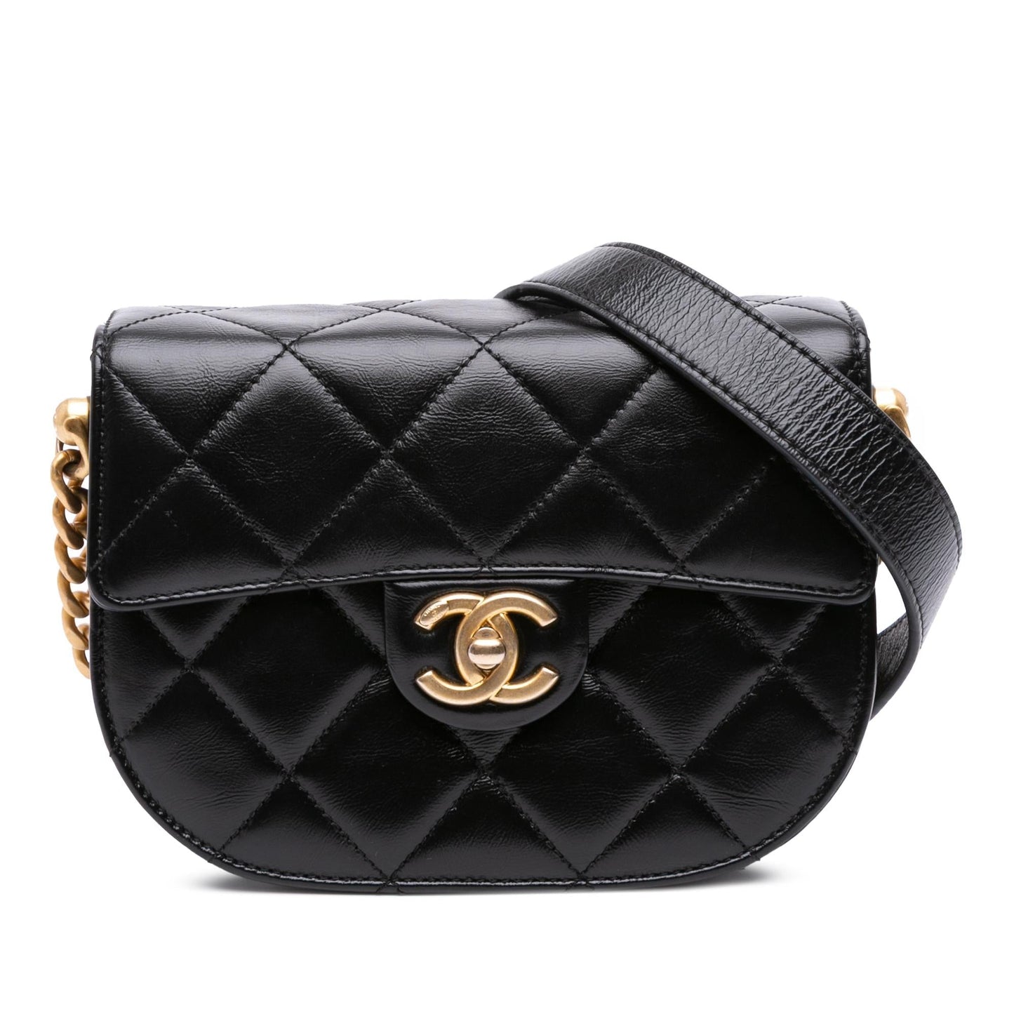 Chanel Gabrielle Calfskin Black Shoulder Bag