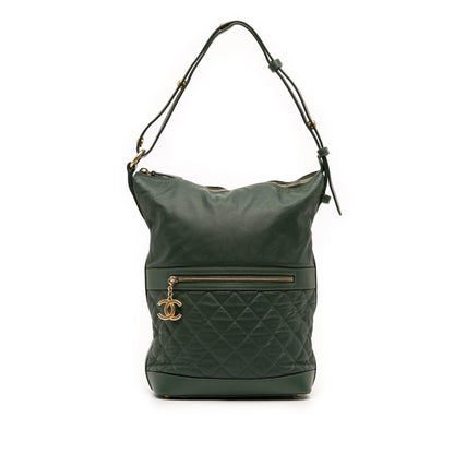 Chanel Cc Quilted Caviar Casual Style Hobo