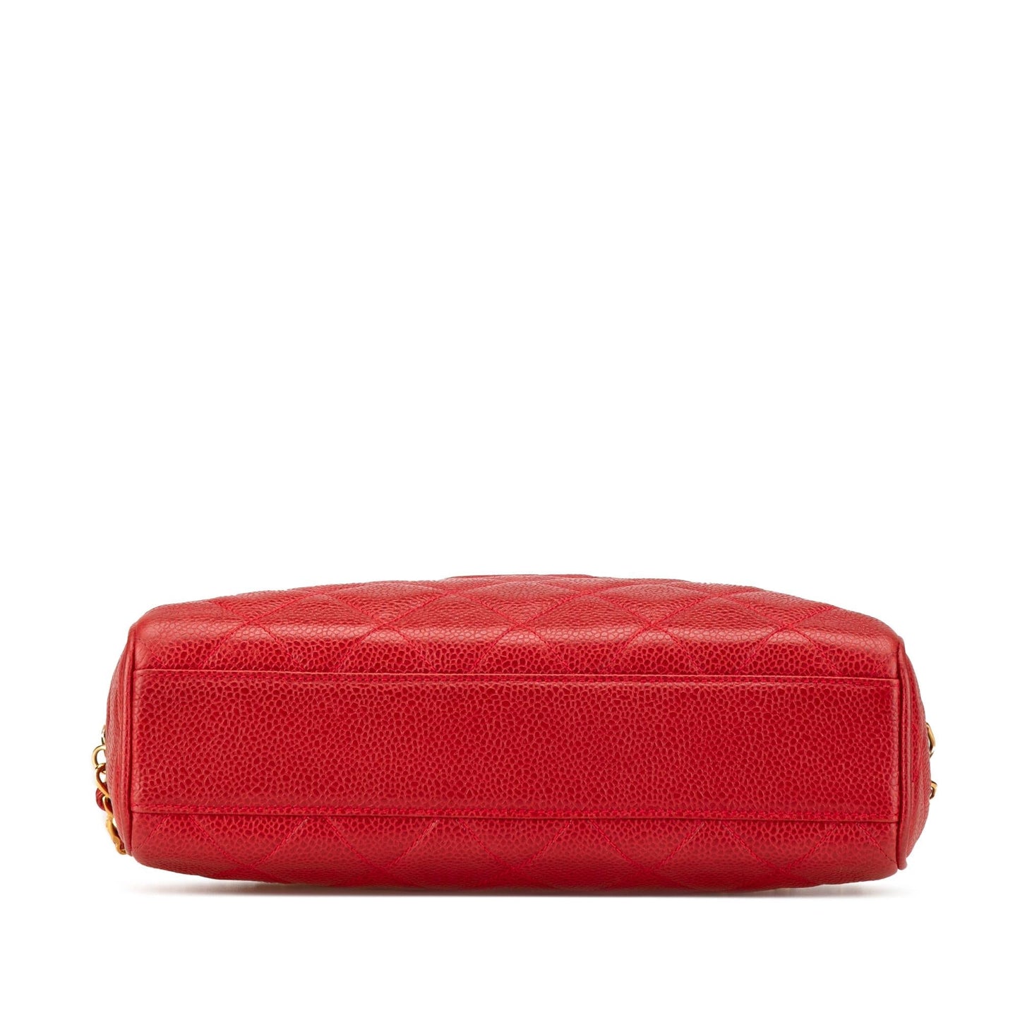 Chanel Cc Quilted Caviar Chain Camera Bag
