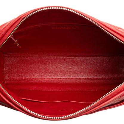 Chanel Cc Quilted Caviar Chain Camera Bag