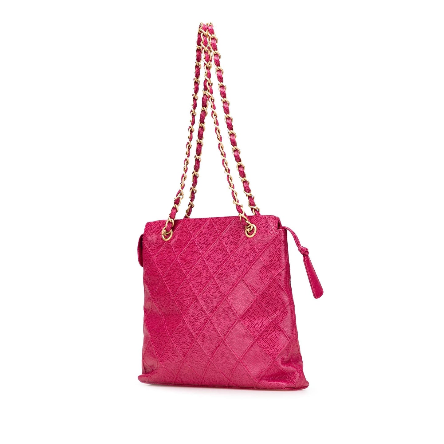 Chanel Cc Quilted Caviar Chain Tote