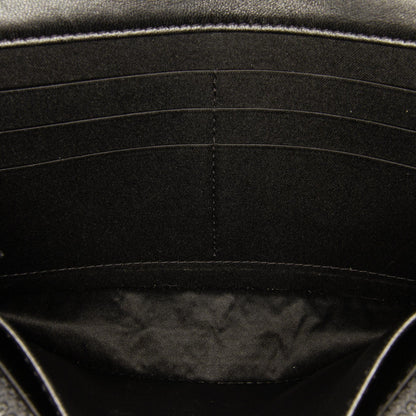Chanel Cc Quilted Crinkled Patent Wallet On Chain