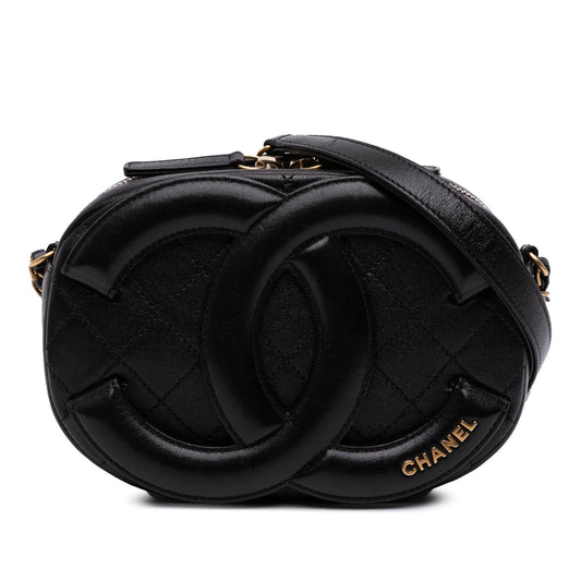 Chanel Cc Quilted Lambskin Coco Midnight Camera Bag
