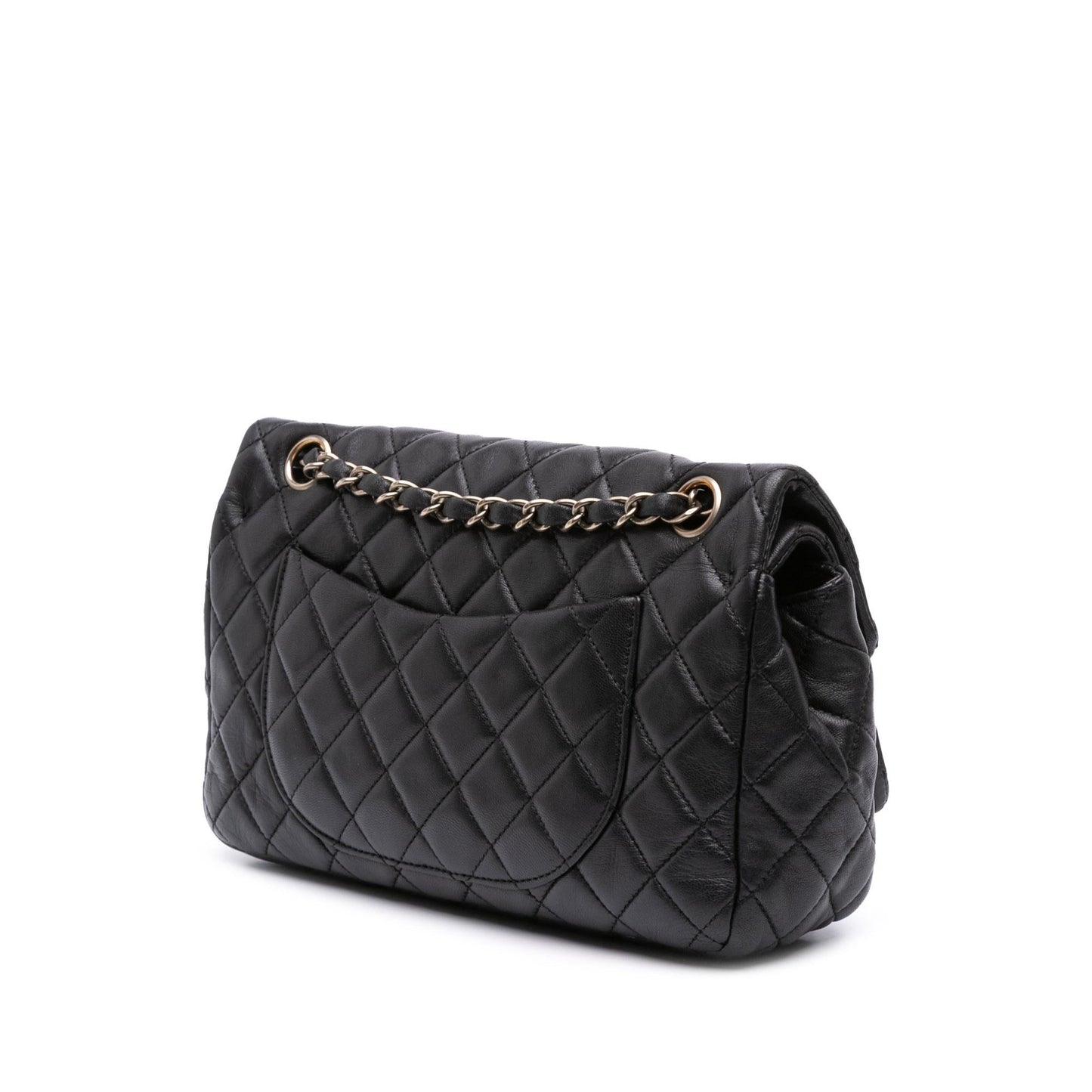 Chanel Cc Quilted Lambskin Double Flap