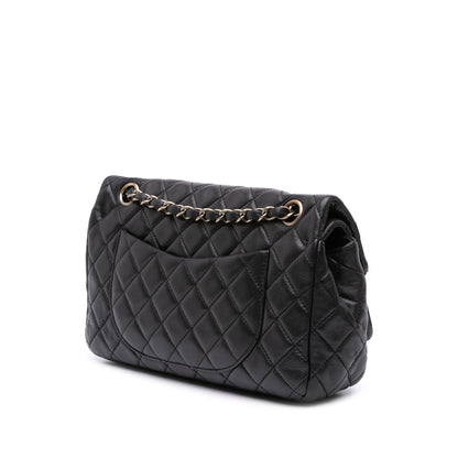 Chanel Cc Quilted Lambskin Double Flap