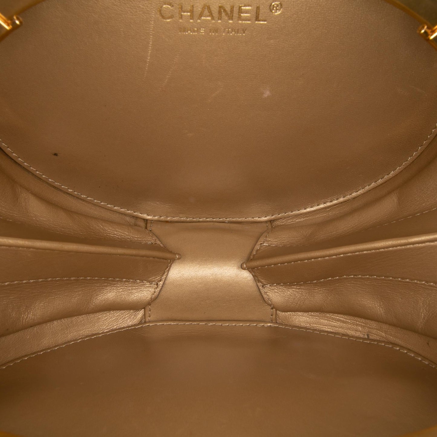 Chanel Cc Quilted Lambskin Frame Vanity Case
