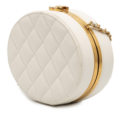 Chanel Cc Quilted Lambskin Frame Vanity Case