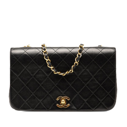 Chanel Cc Quilted Lambskin Full Flap