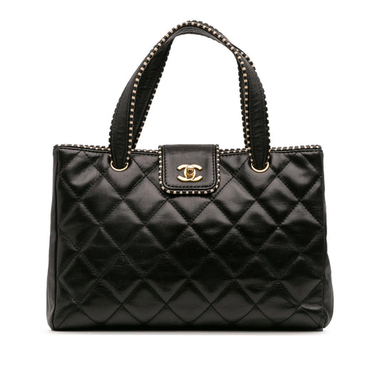 Chanel Cc Quilted Lambskin Handbag