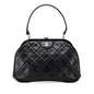 Chanel Cc Quilted Lambskin Kiss Lock Frame Top Handle Bag