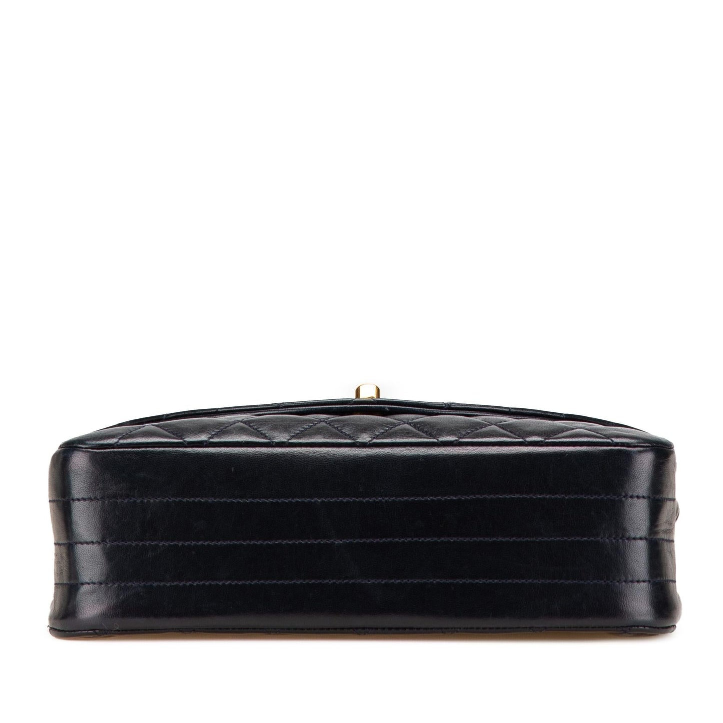 Chanel Cc Quilted Lambskin Round Flap