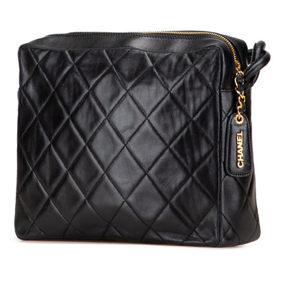Chanel Cc Quilted Lambskin Twisted Strap Crossbody