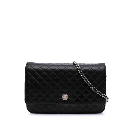 Chanel Cc Quilted Lambskin Wallet On Chain