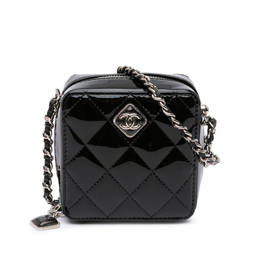 Chanel Gabrielle Patent Leather Black Shoulder Bag Style 20