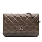 Chanel Cc Quilted Shiny Crumpled Calfskin Wallet On Chain