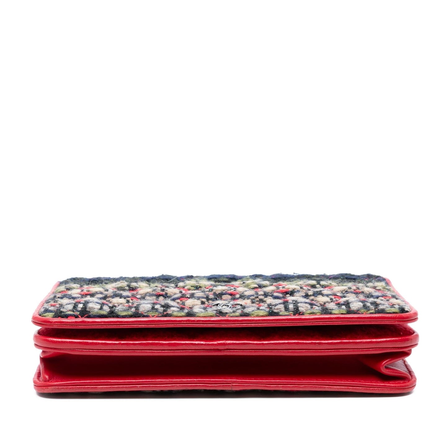 Chanel Cc Quilted Tweed Wallet On Chain