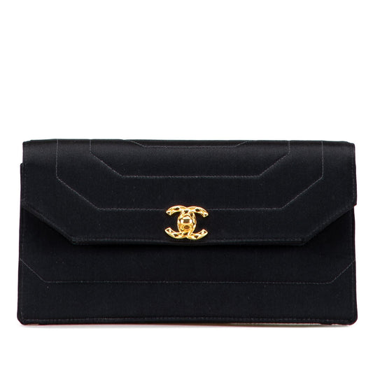 Chanel Gabrielle Satin Black Shoulder Bag