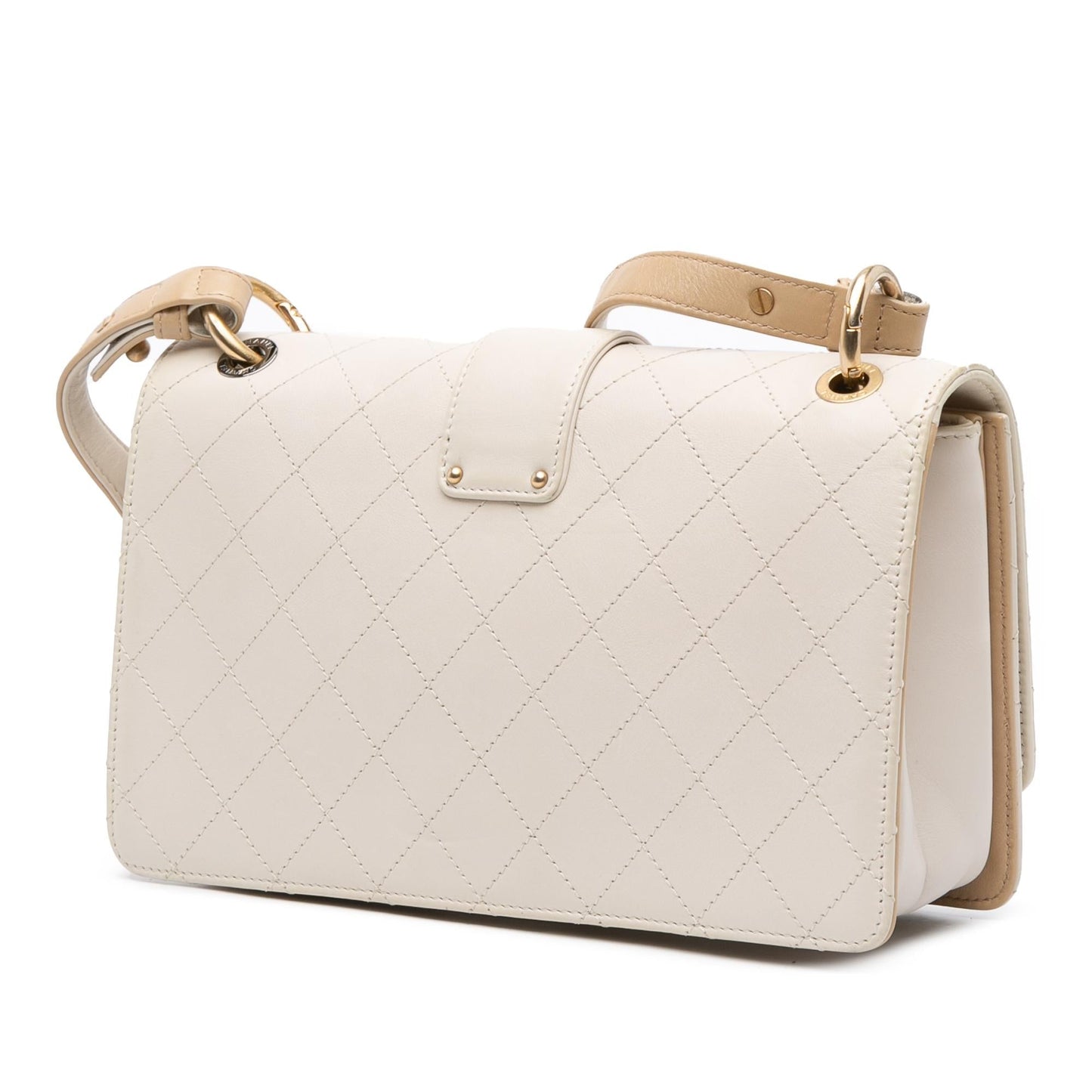 Chanel Gabrielle Calfskin White Shoulder Bag